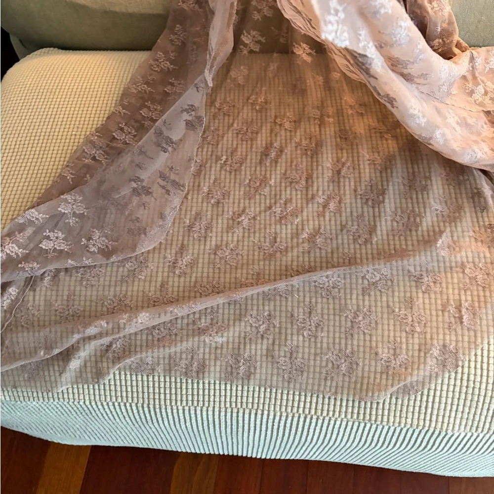 Free People Floral Lace Maxi Skirt in Mauve - Picture 5 of 8